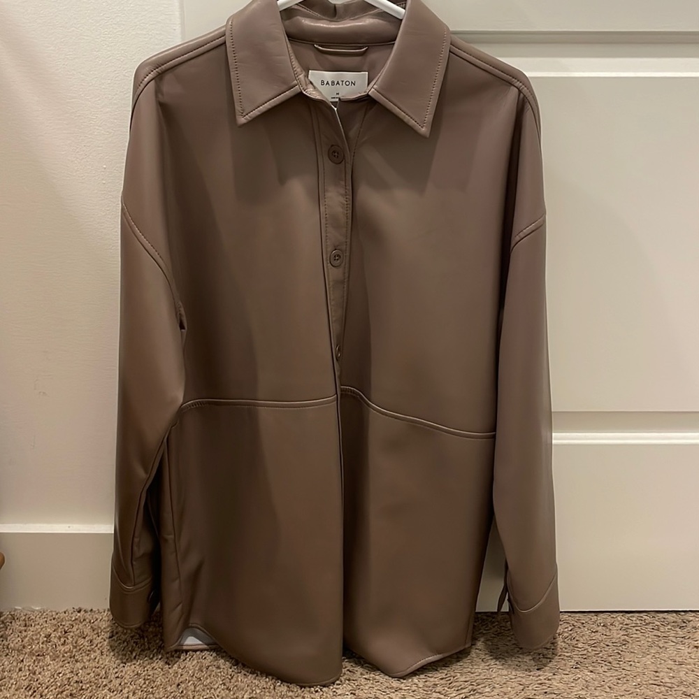 Aritzia Faux Leather Shacket